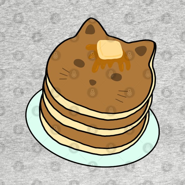 Cat Pancake Kawaii Cute Anime Neko Food Manga Art Logo by Marinaaa010